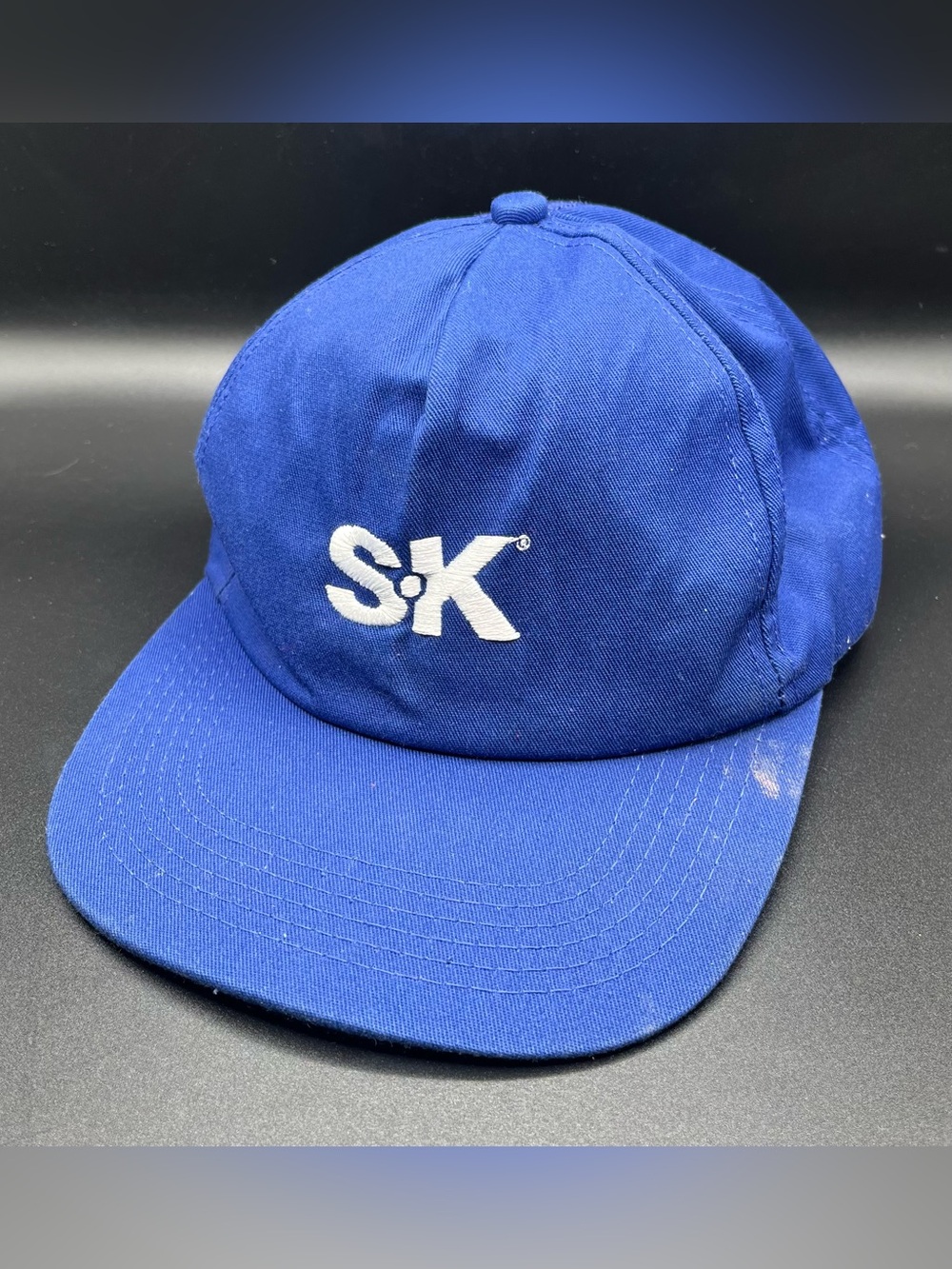 Vintage SK Hand Tools Blue Snapback Hat USA Mechanic Tool Promo Workwear Garage